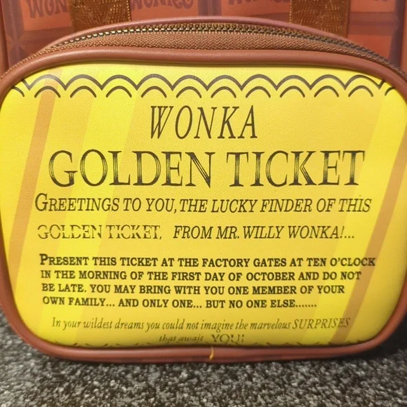 Willy Wonka And The Chocolate Factory Golden Ticket Bag - Picture 3 of 11